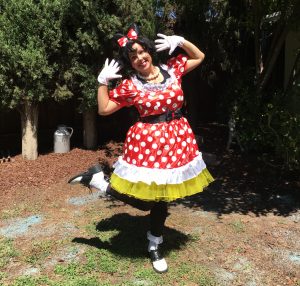 Molly performs in her Minnie Mouse costume!