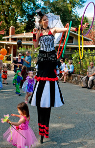 Sophia is a professional stilt walker with a variety of costume options!